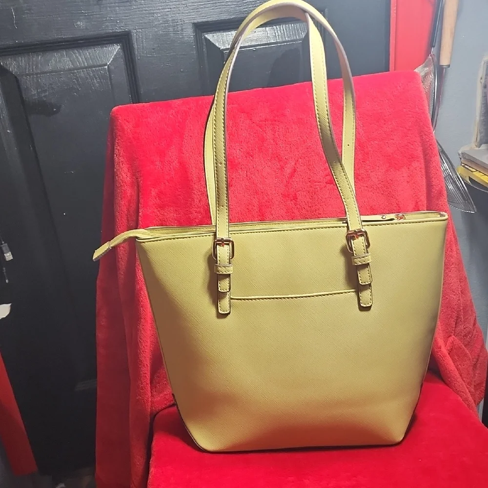 Anne Klein Yellow Tote Bag - Picture 2 of 6